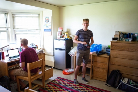 boys in a dorm room