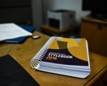 A picture of the Associated Press styleguide