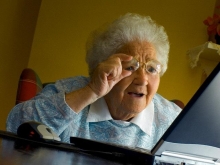 grandma on computer