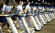 people on treadmills