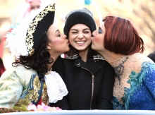 Mila Kunis at the Hasty Pudding parade 